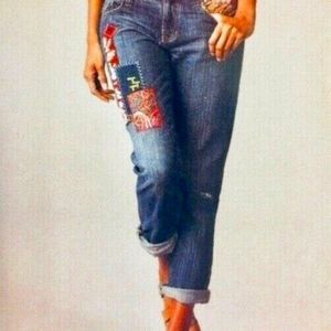 CAbi Patchwork Distressed Jeans 16